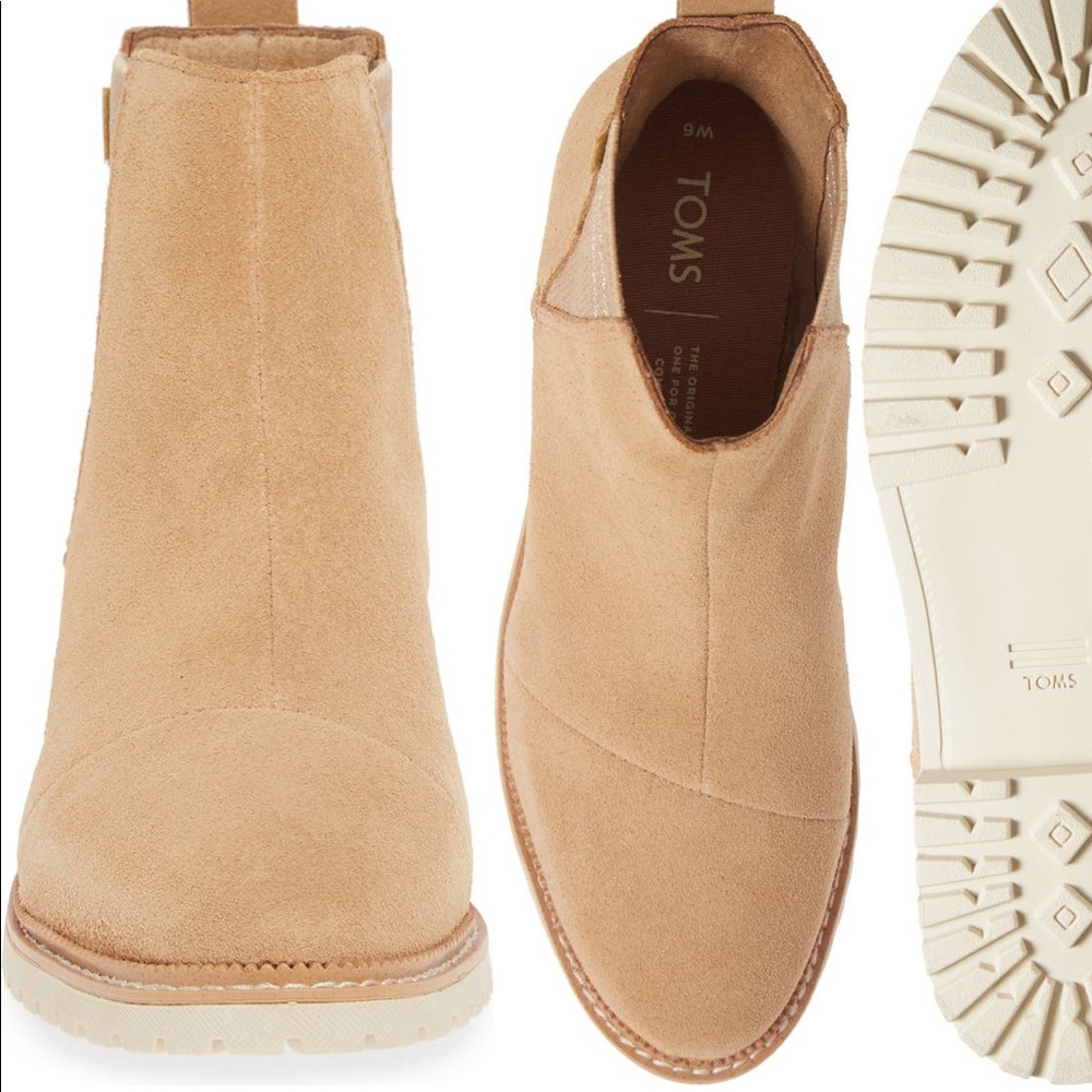 TOMS NWT❗️NIB❗️Cleo Water Resistant Chelsea Ankle Boots - Picture 7 of 9